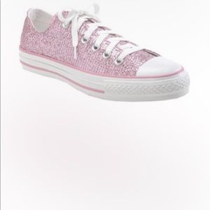 Pink sparkly converse